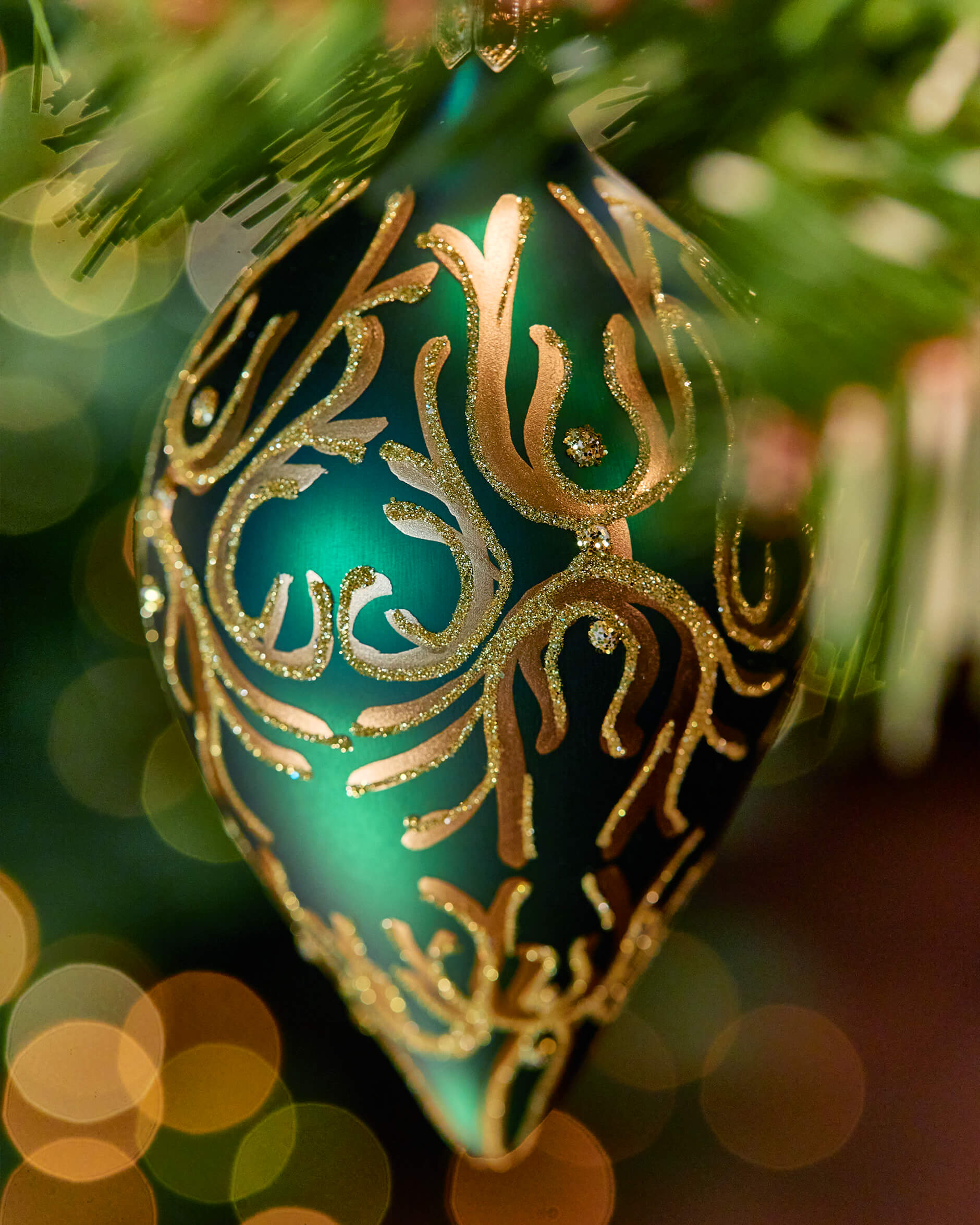 Lux Archibald -joulupallo, vihreä/kulta