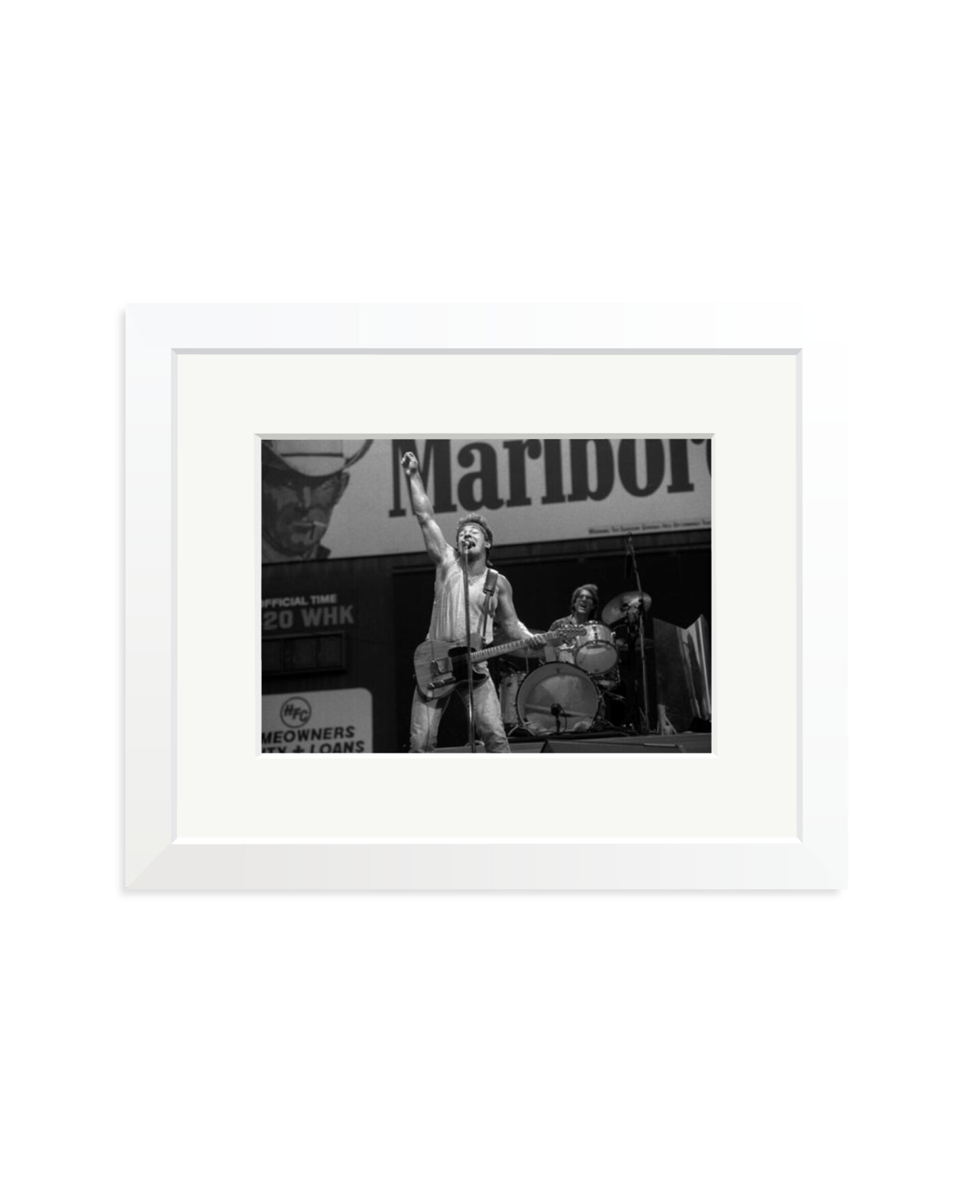 Bruce Springsteen & Max Weinberg of The E Street Band 1985 White / Small