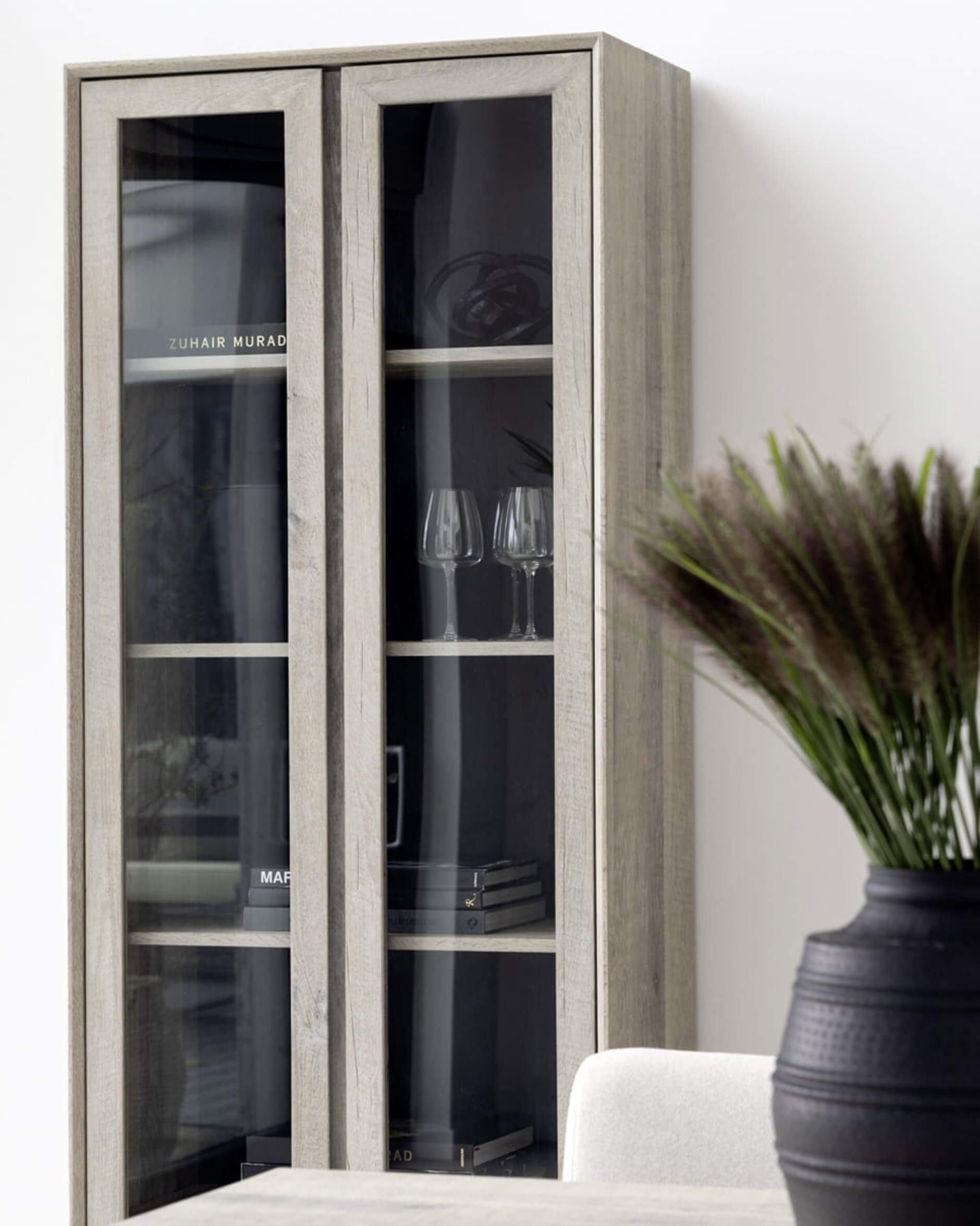 Vancouver vitrinskåp silverstone