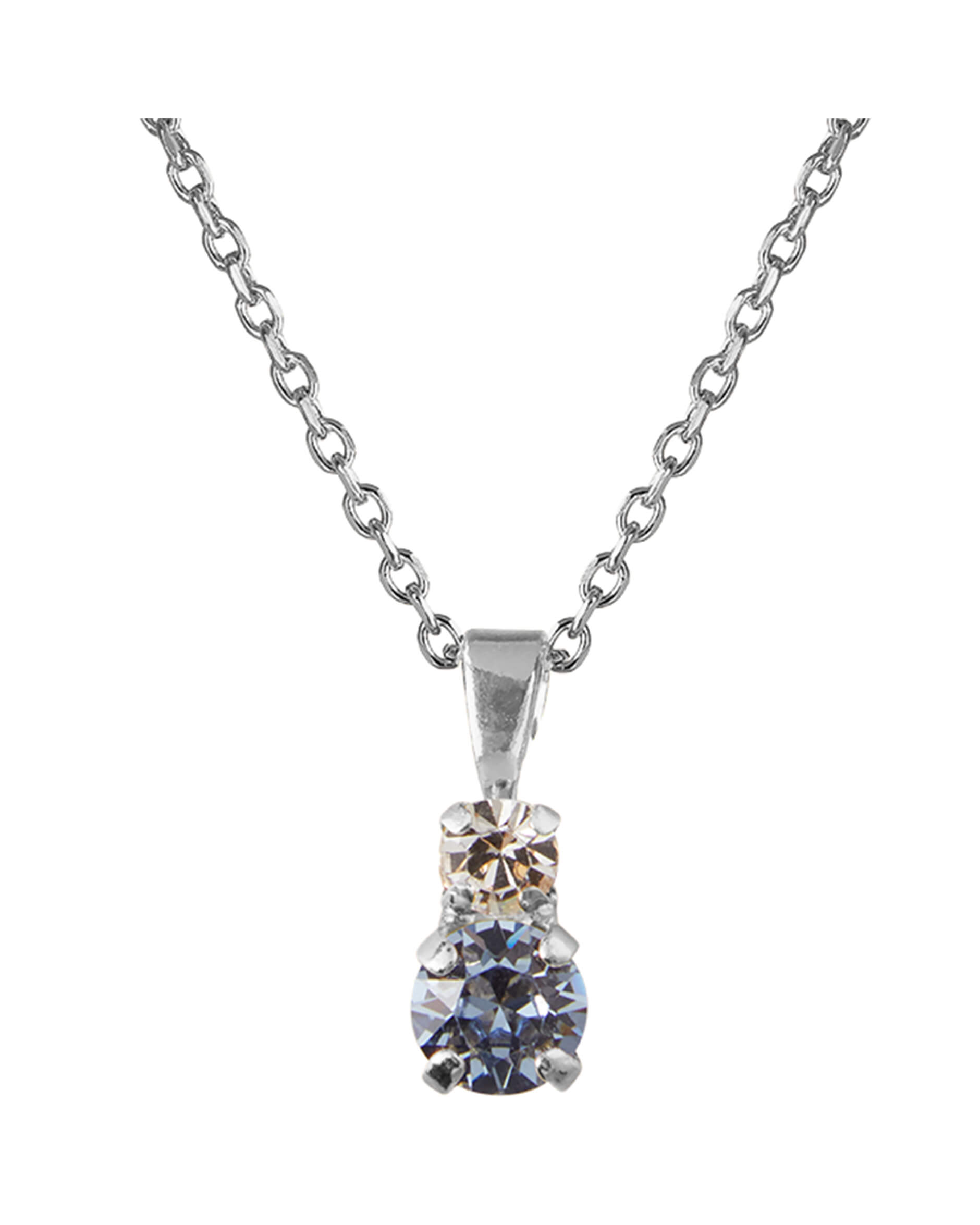 Leah Necklace Blue Combo Rhodium