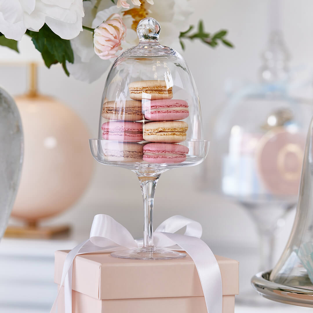 Macaron Tortenplatte mit Fuß