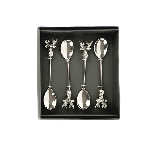 Deer Teaspoons 4-pack