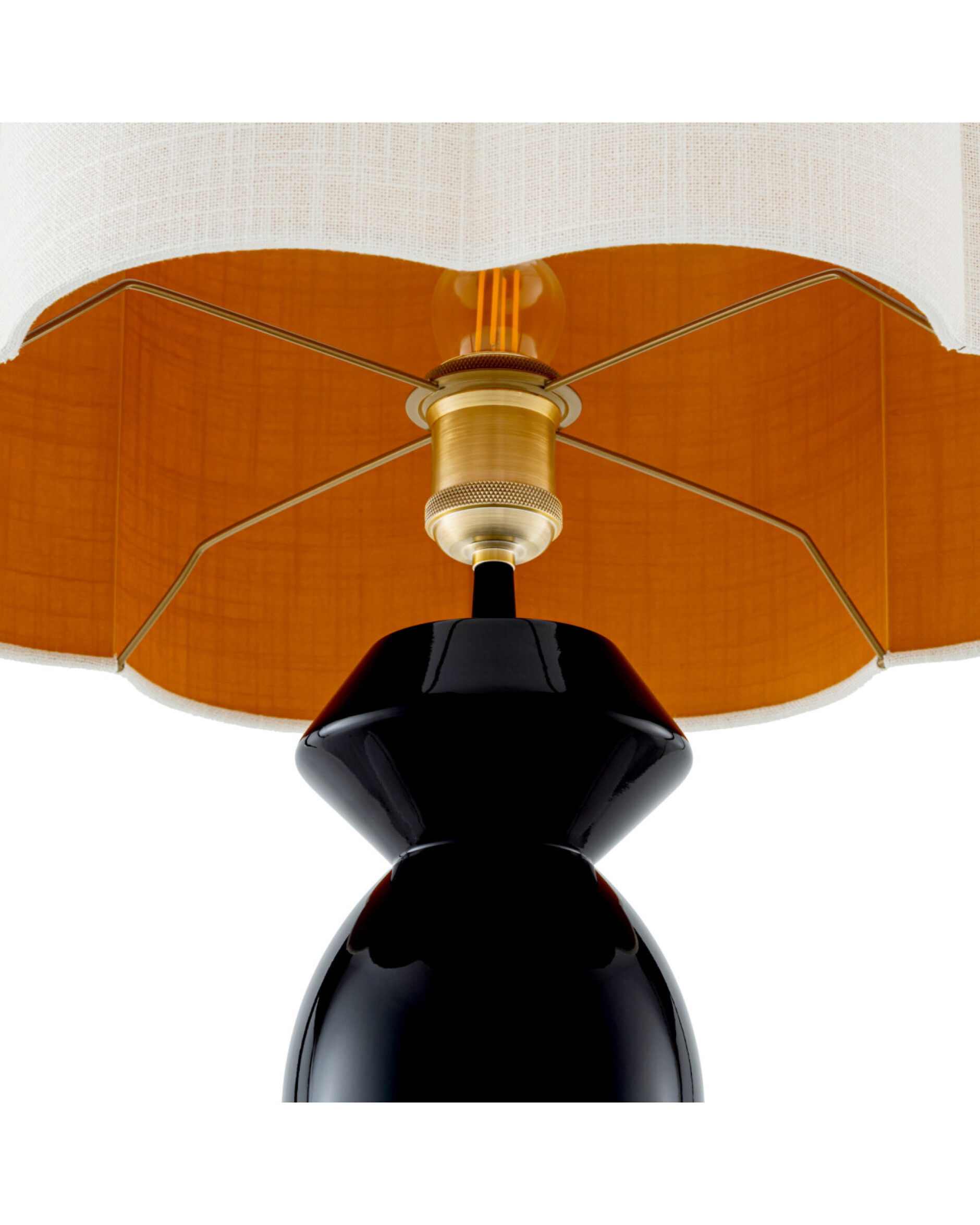 Dionne tafellamp zwart/wit