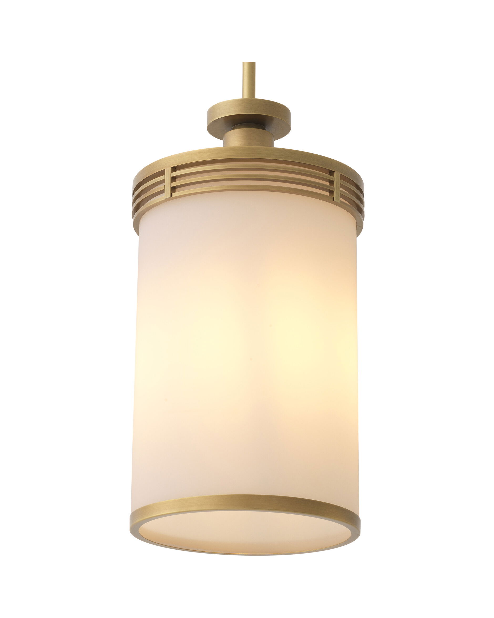 Fayence taklampa antique brass