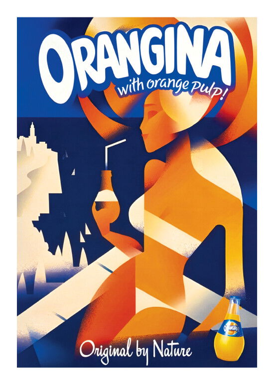 Orangina with orange pulp