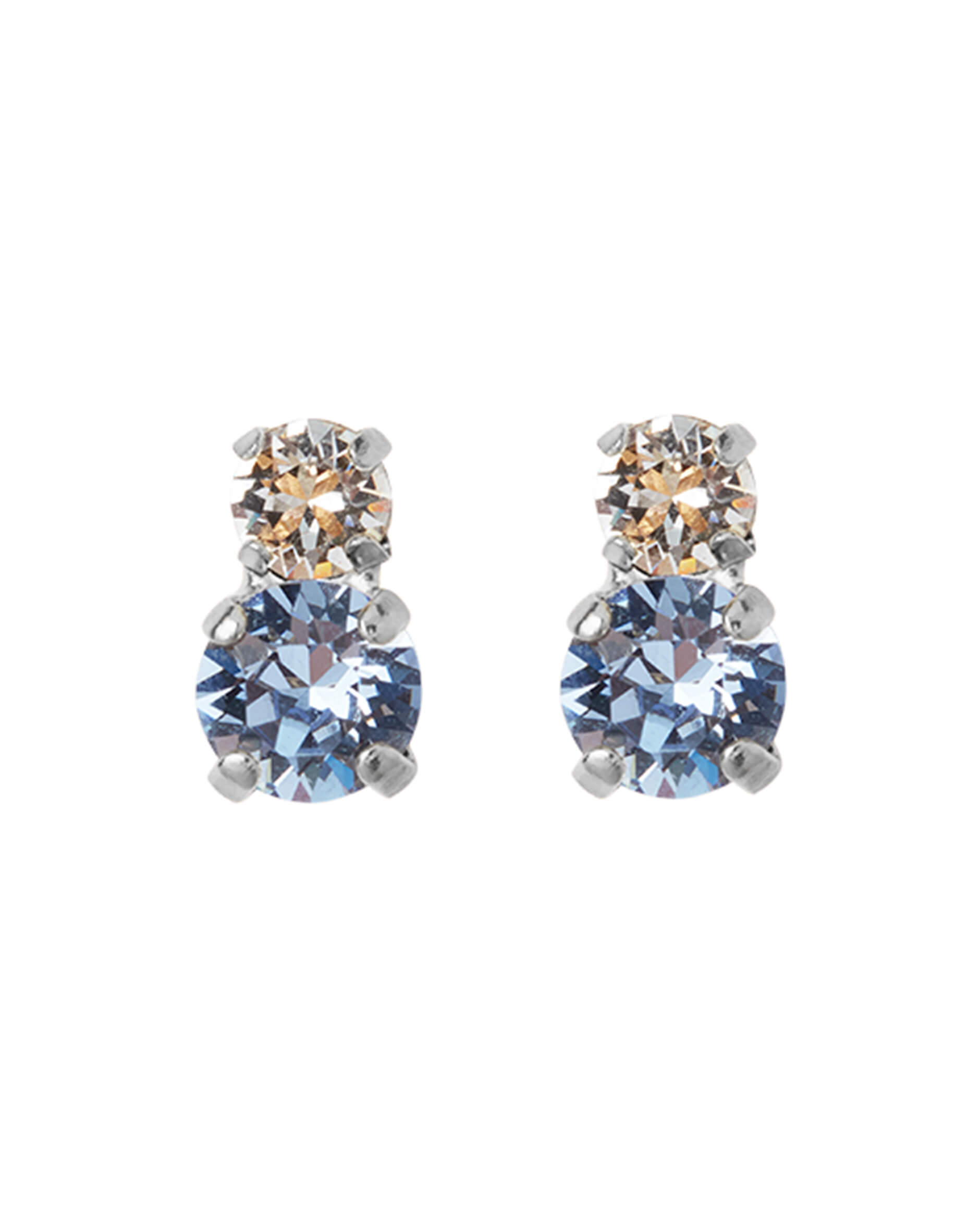 Leah Earrings Blue Combo Rhodium