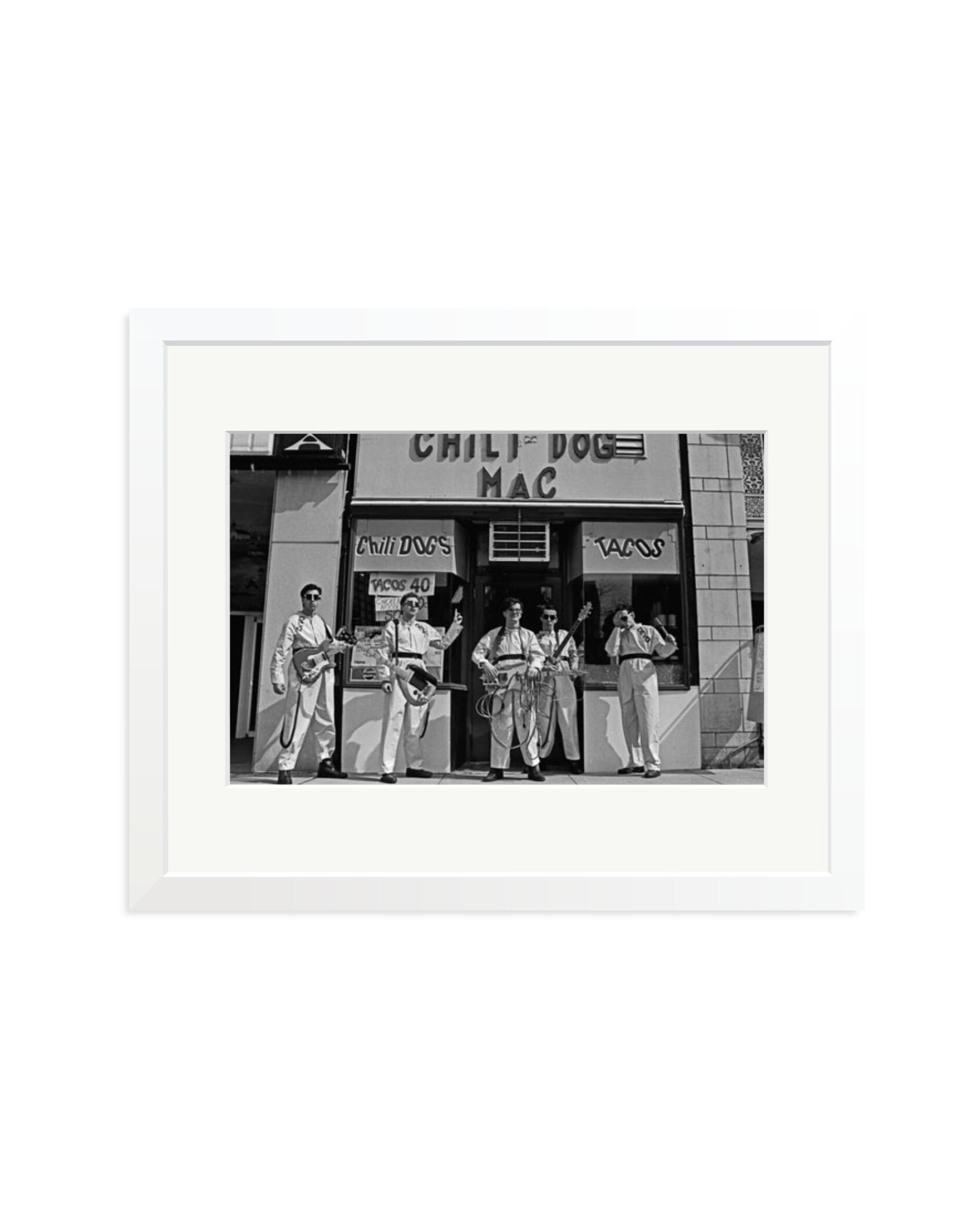 Devo at The Chili Dog Mac in Akron 1978 White / Medium