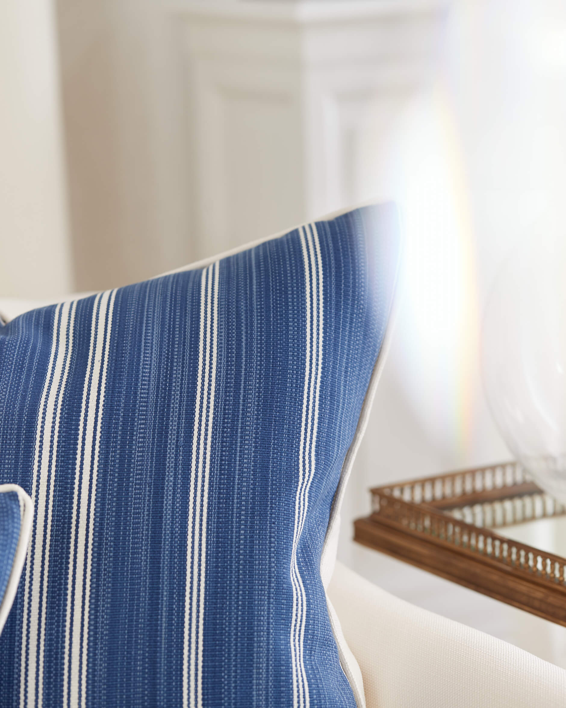 Batchelder Ticking kuddfodral indigo