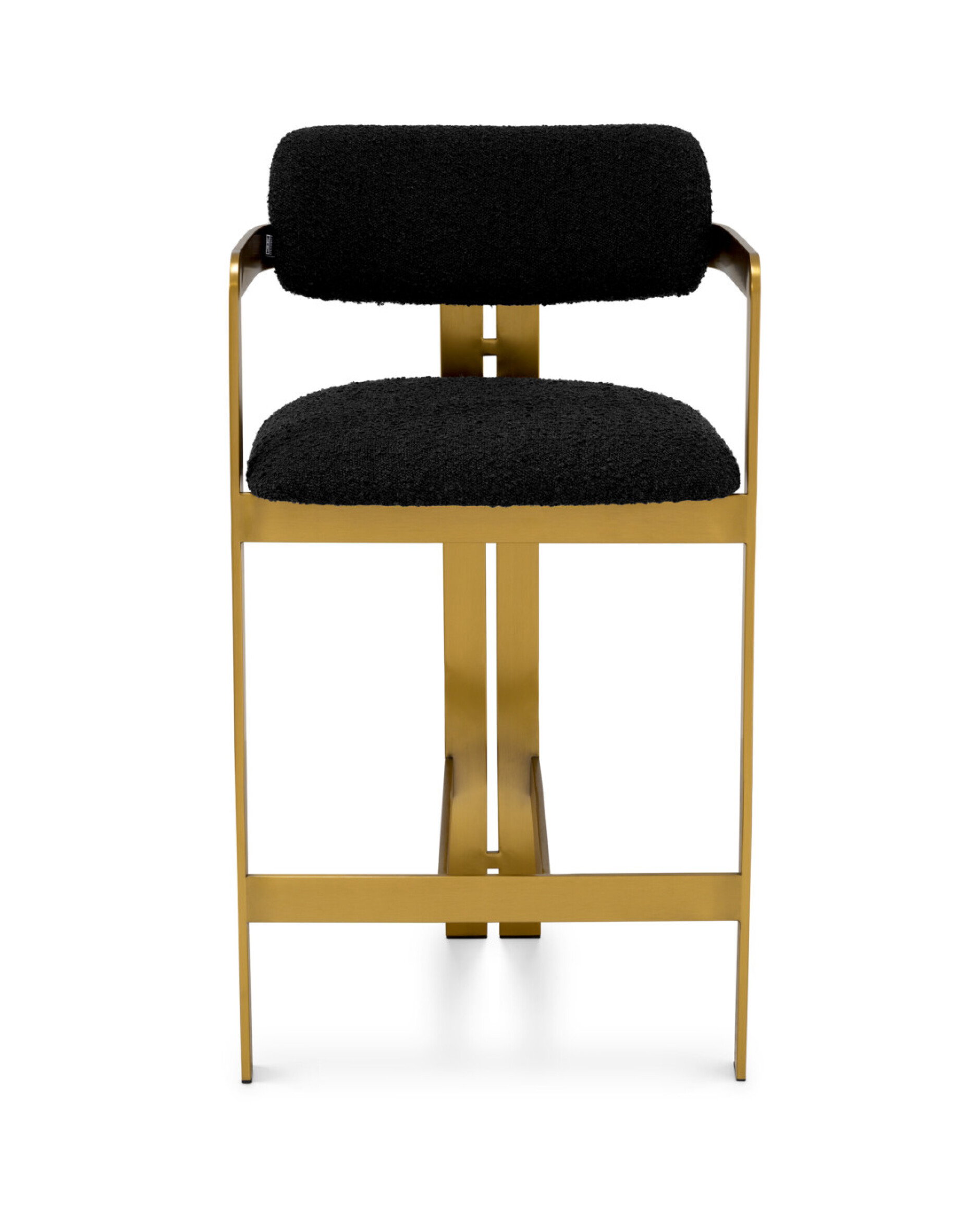 Donato Counter Stool Bouclé Black