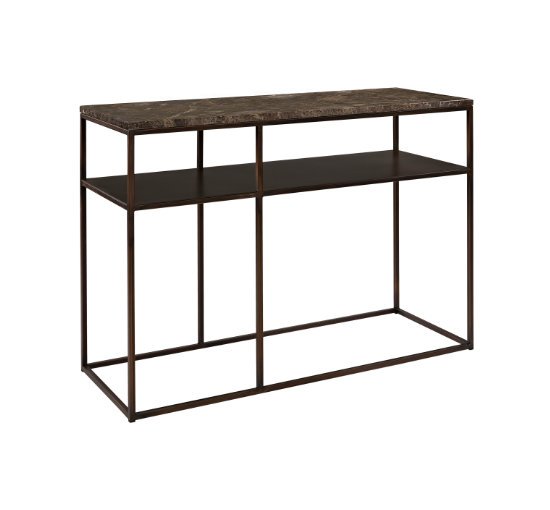 null - Scala Marble Console Table Dark Brown / Bronze