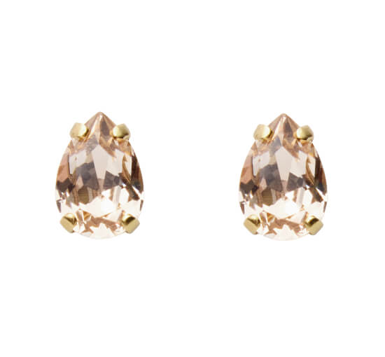 null - Petite Drop Stud Earrings Light Silk