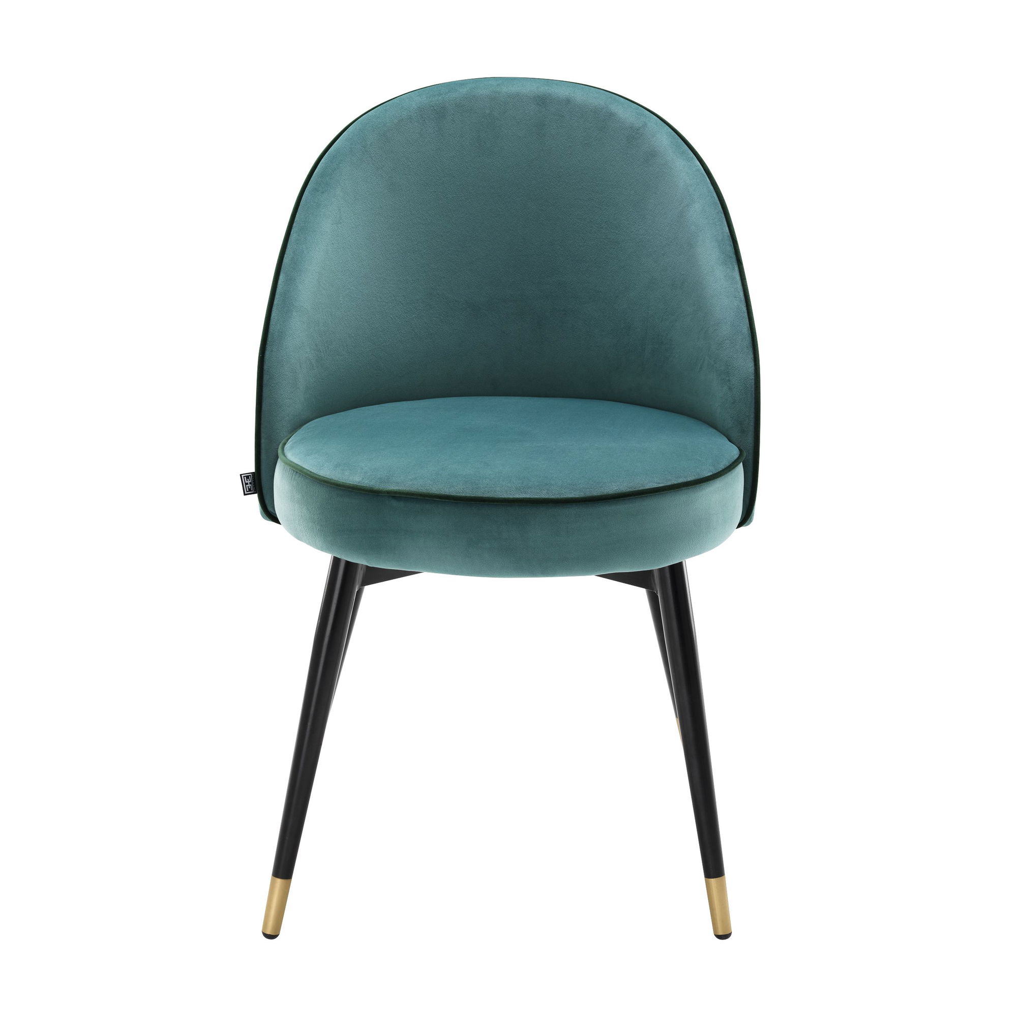 Cooper matstol roche turquoise velvet 2-set