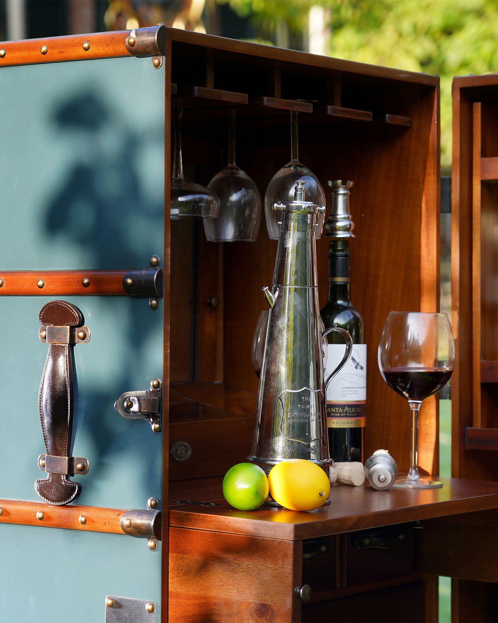 Steamer Trunk Bar Cart