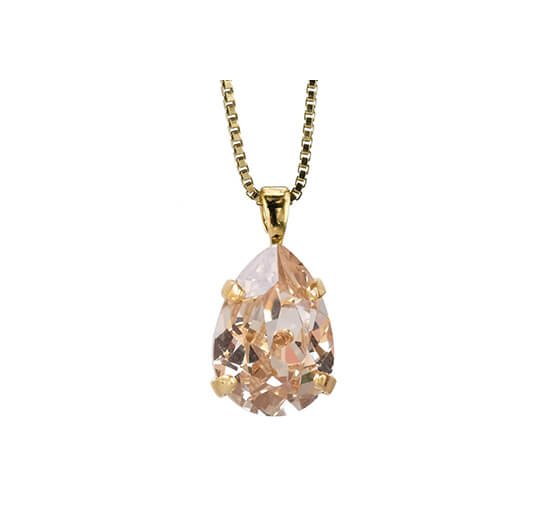 Silk - Mini Drop Necklace Crystal