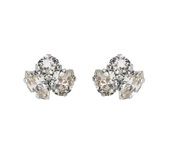 Rhodium - Ana Earrings Crystal Rhodium