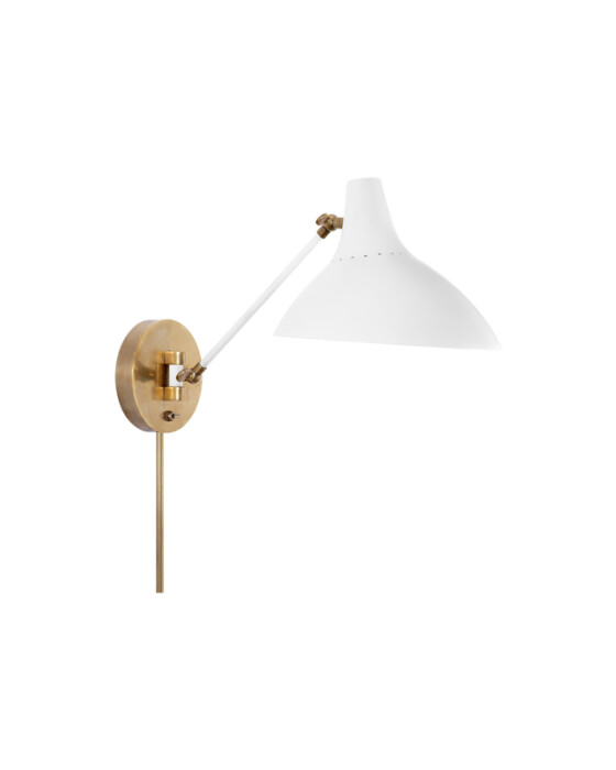 Charlton vägglampa vit