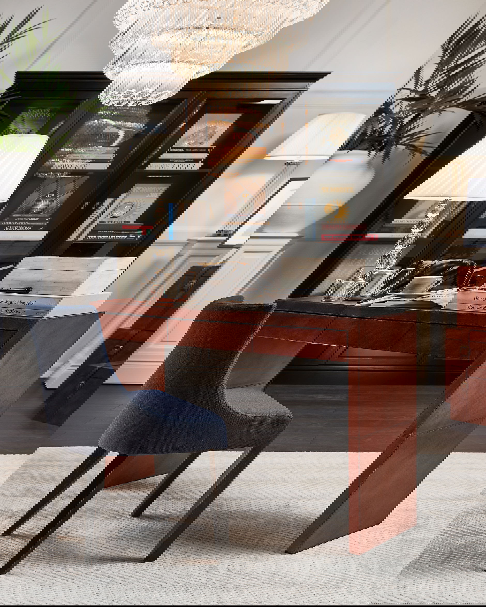 Addison matstol indigo