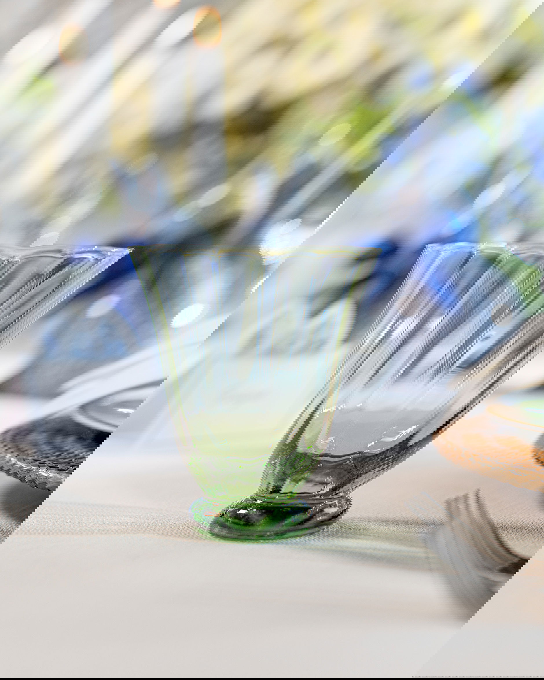 Olivia green glasses 2-pack