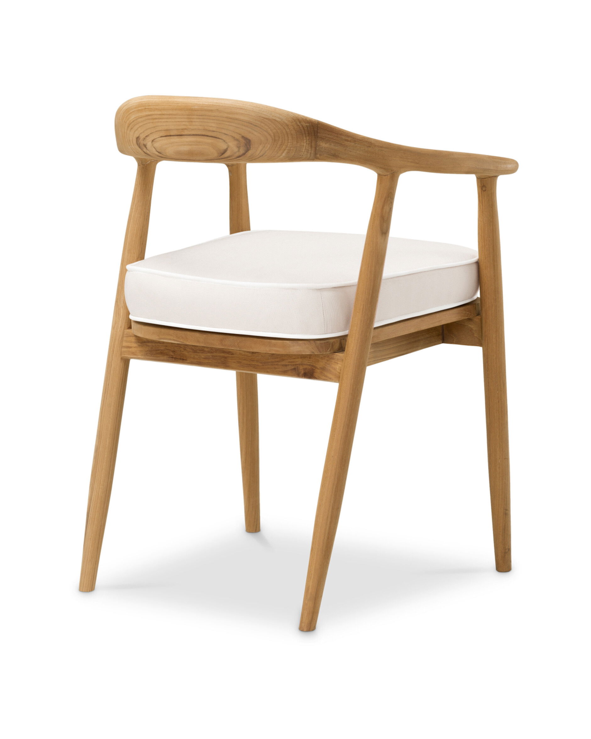 Beale matstol teak flores off-white