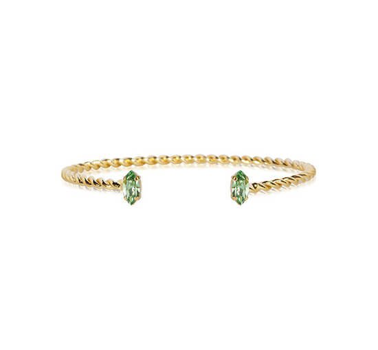 Gold - Petite Navette Bracelet Peridot