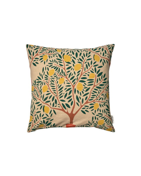 Lemon Garden kuddfodral mörkgrön OUTLET