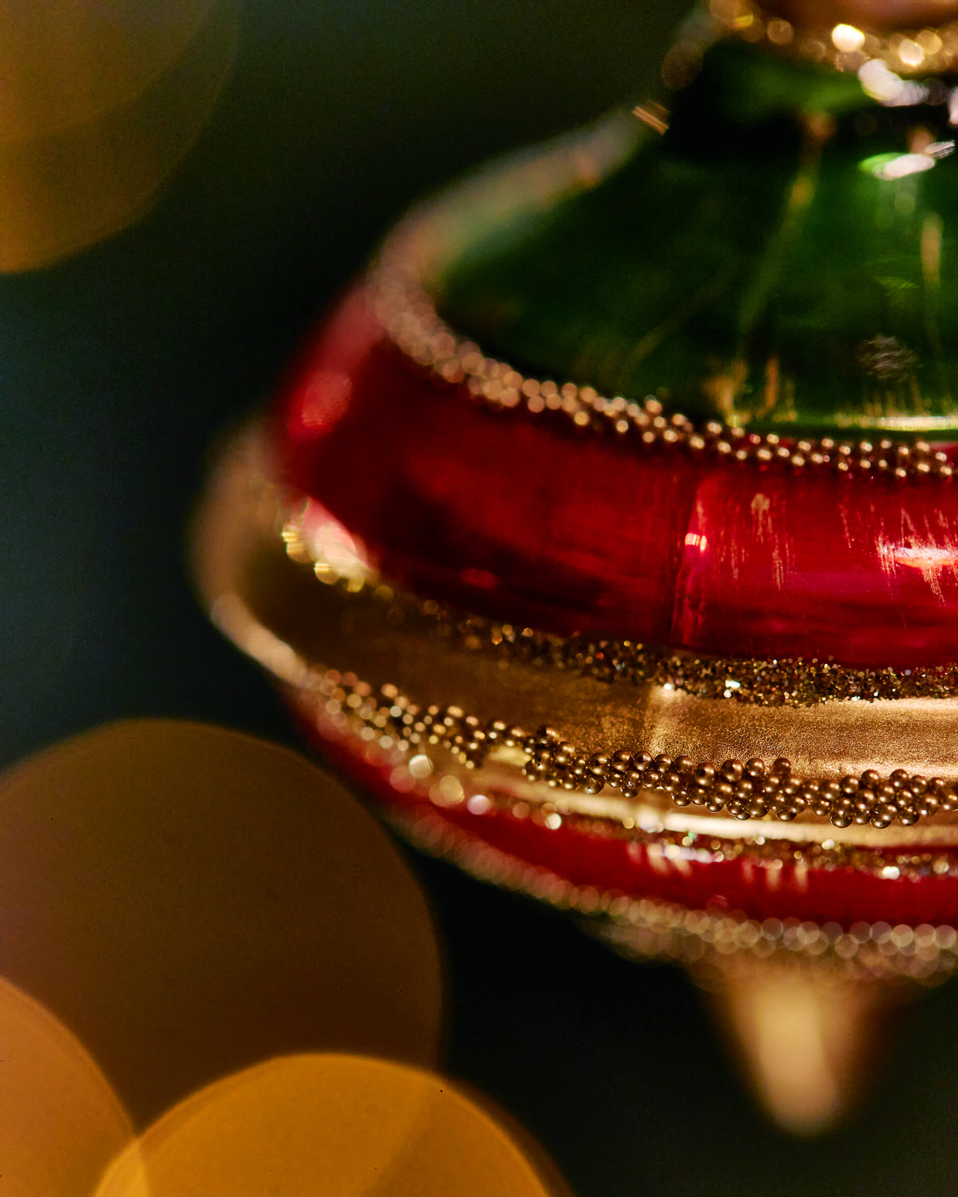 Amos snurra julgransdekoration röd/grön