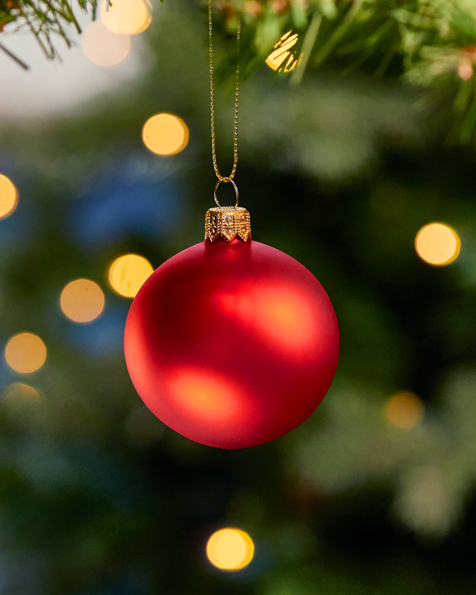 Esther-joulupallo punainen 6-kpl