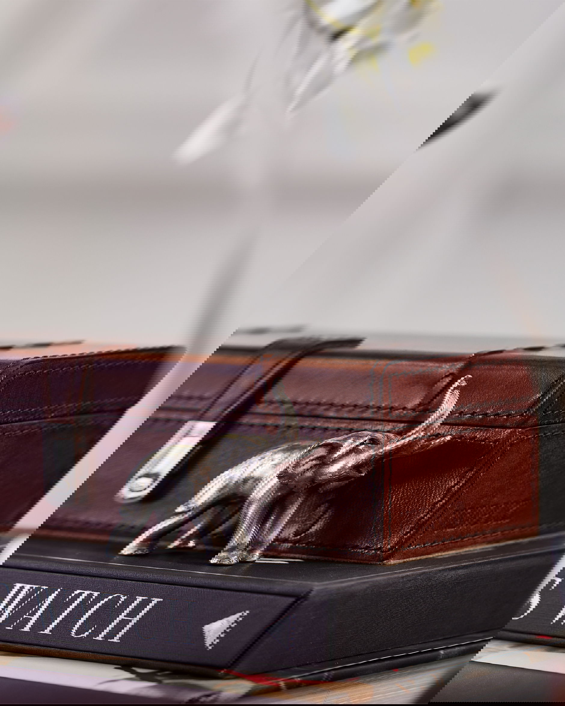 Kensington klockbox läder