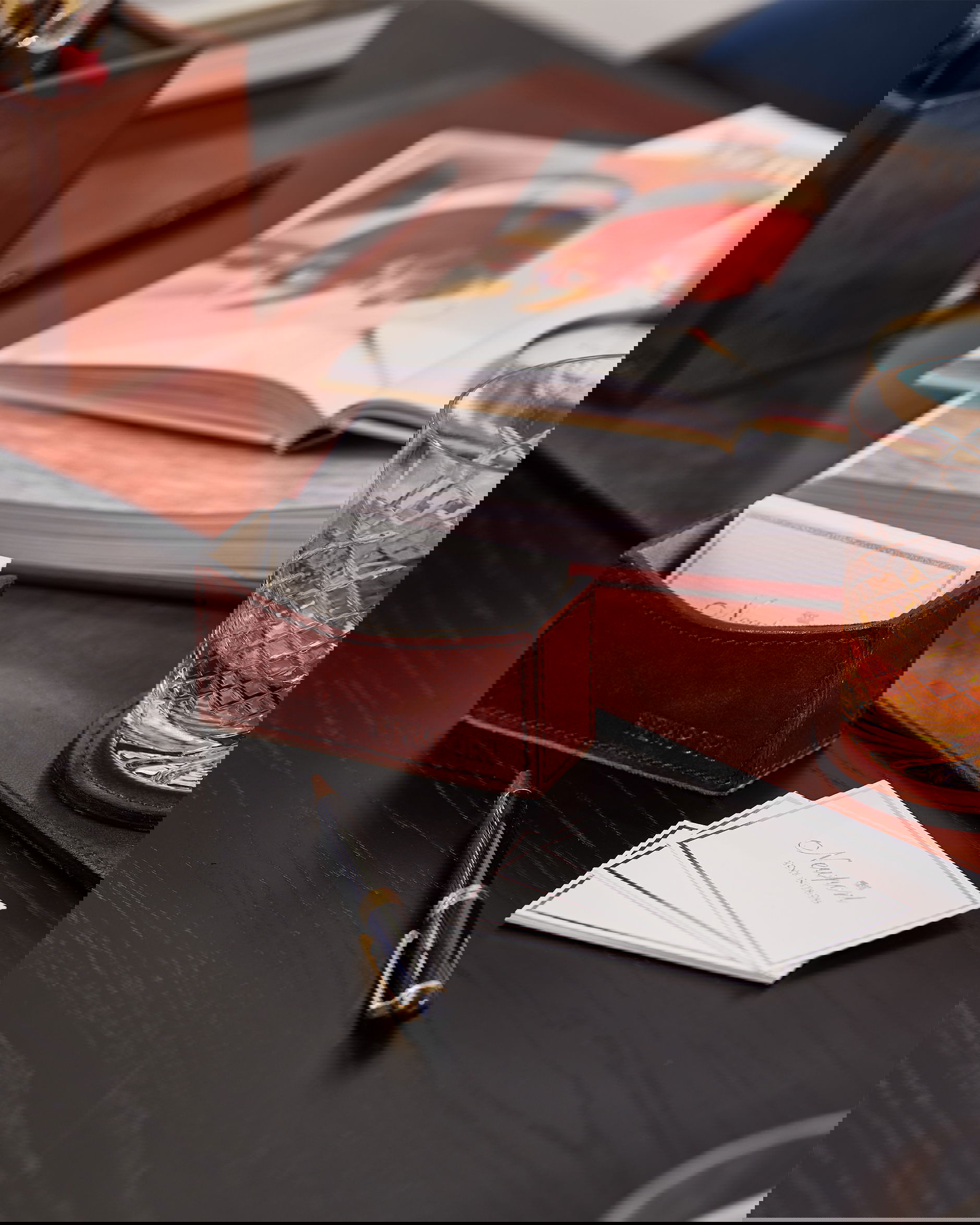 Kensington visitkortshållare läder