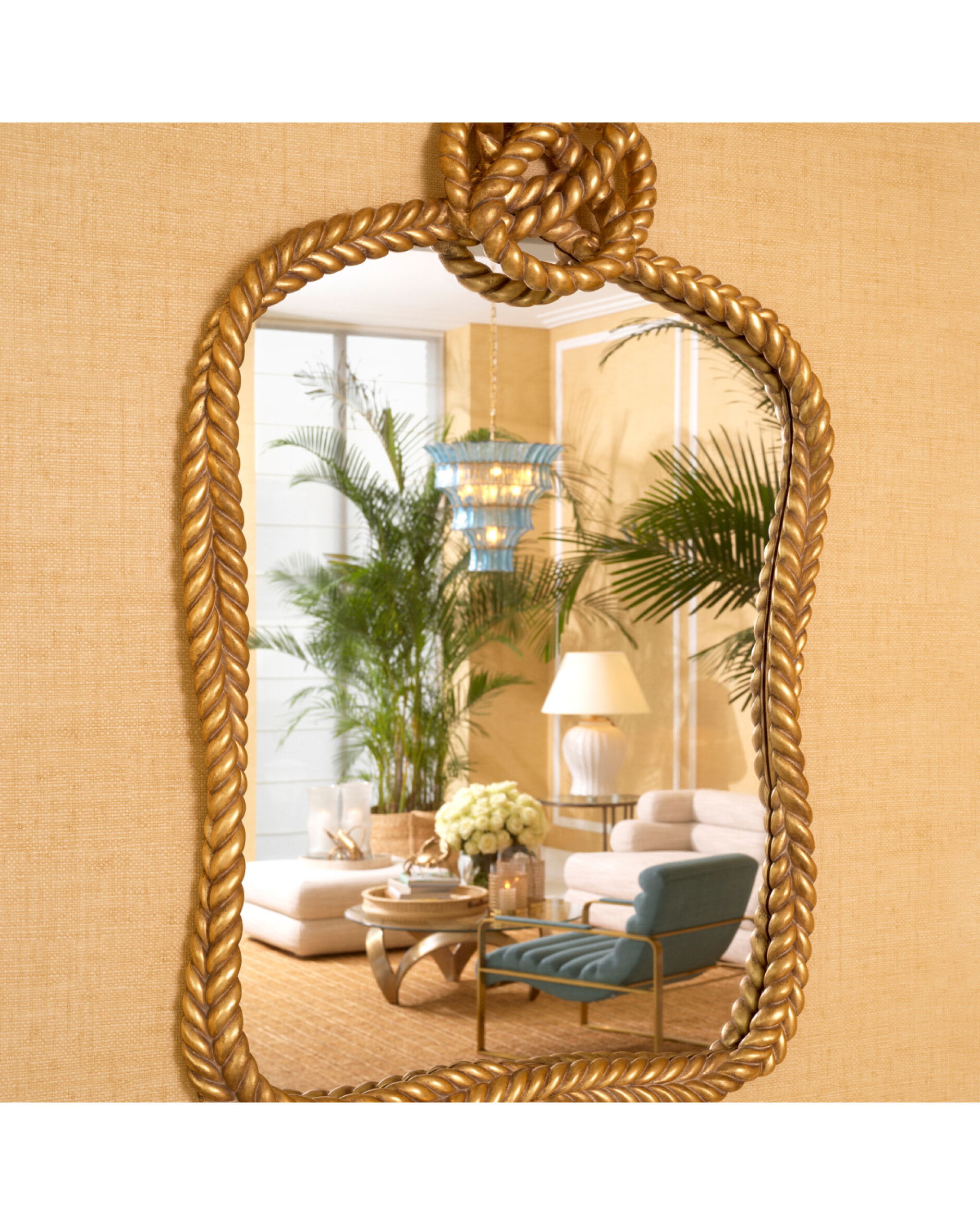 Vincenso spegel antik guld S