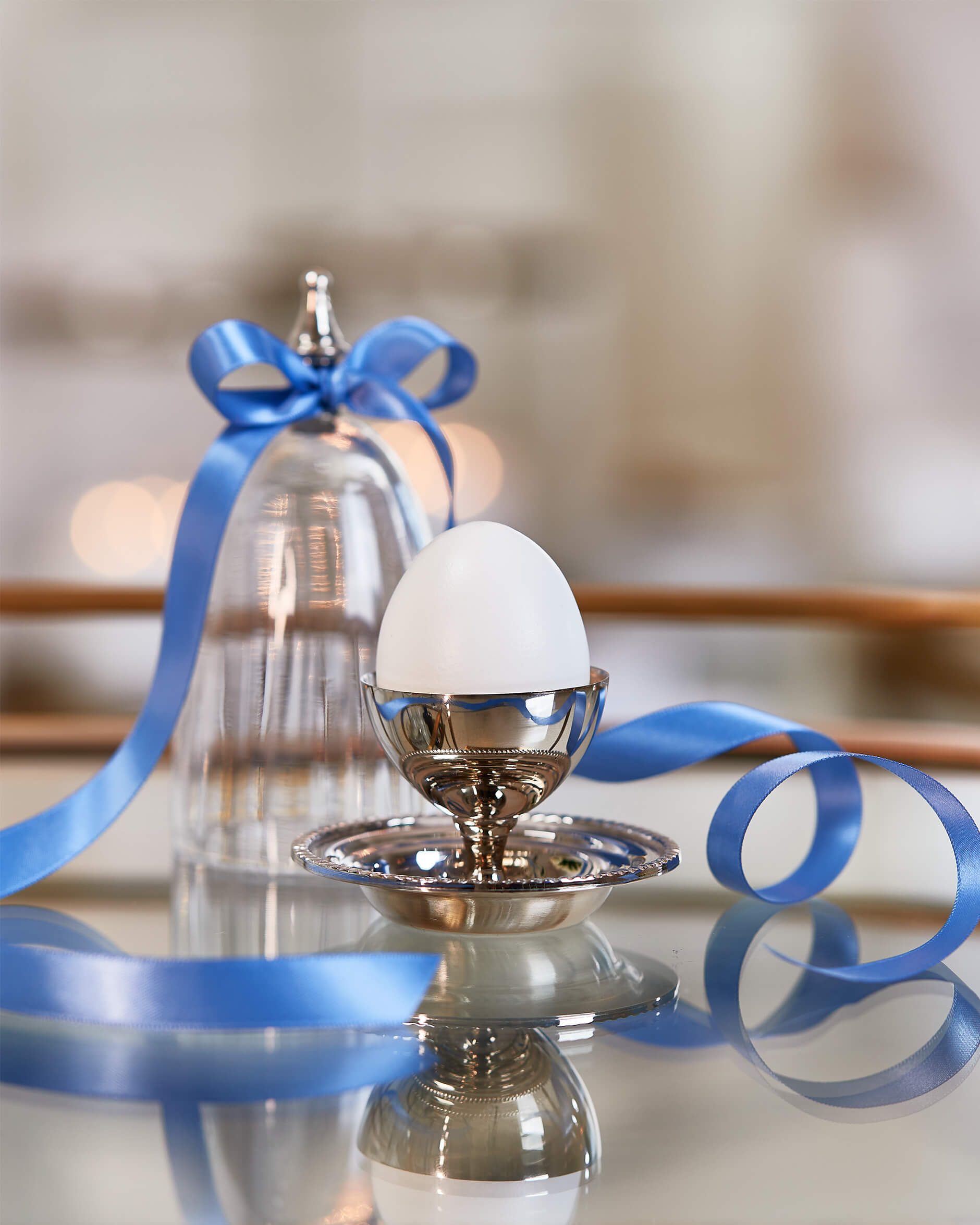 Amandine äggkopp silver