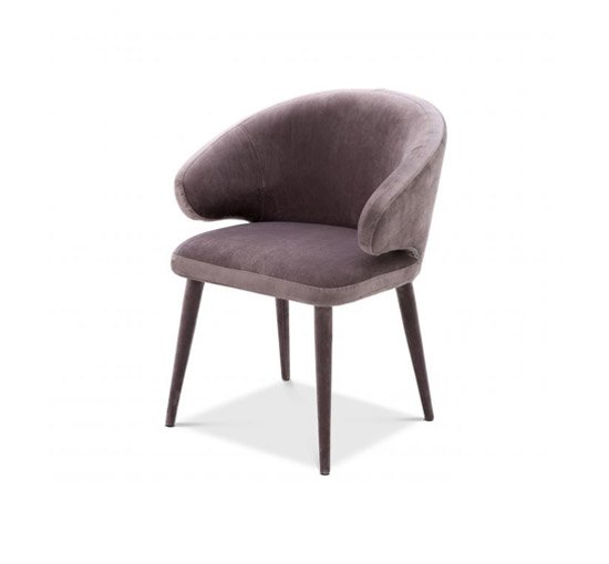 Roche taupe velvet - Cardinale dining chair velvet roche taupe