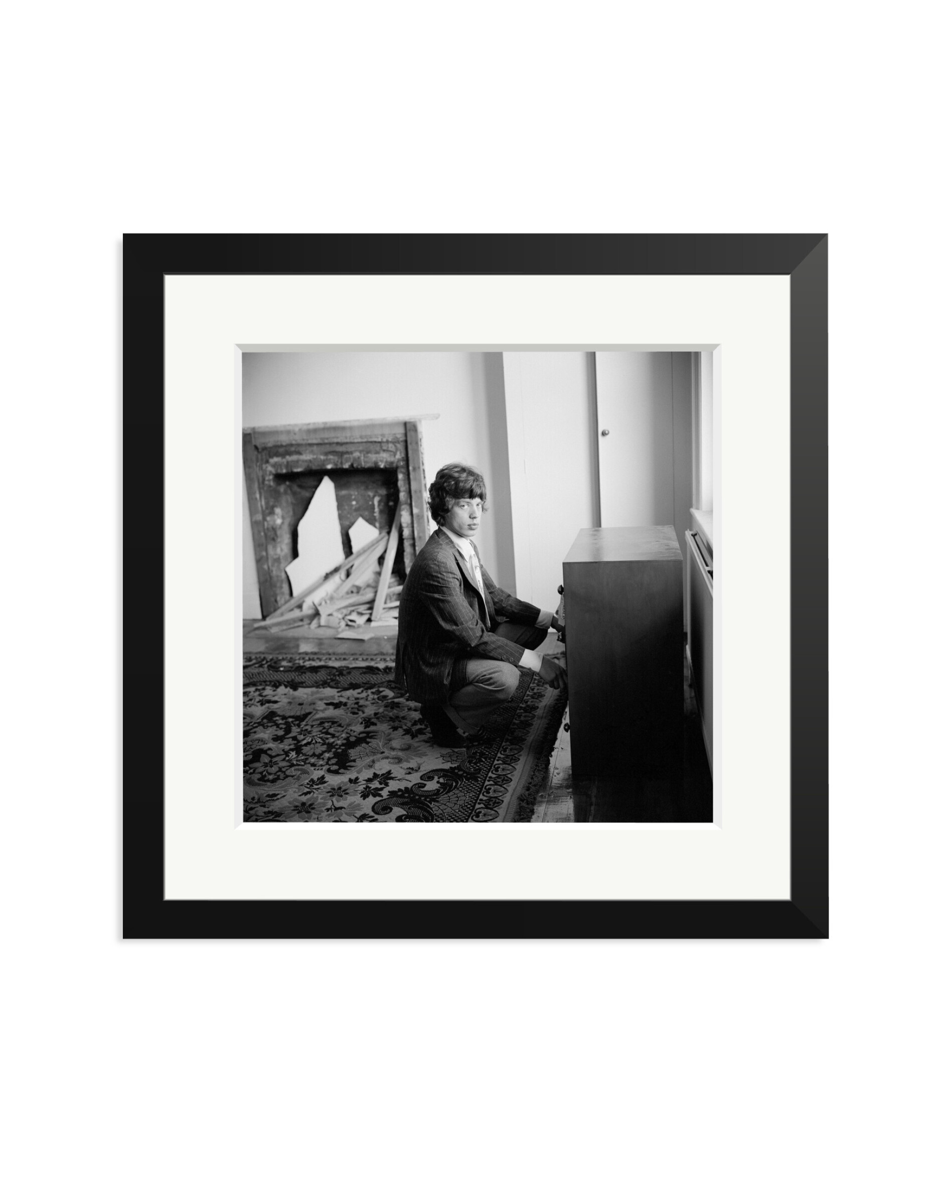 Mick Jagger at Home, 1966 Black / Medium