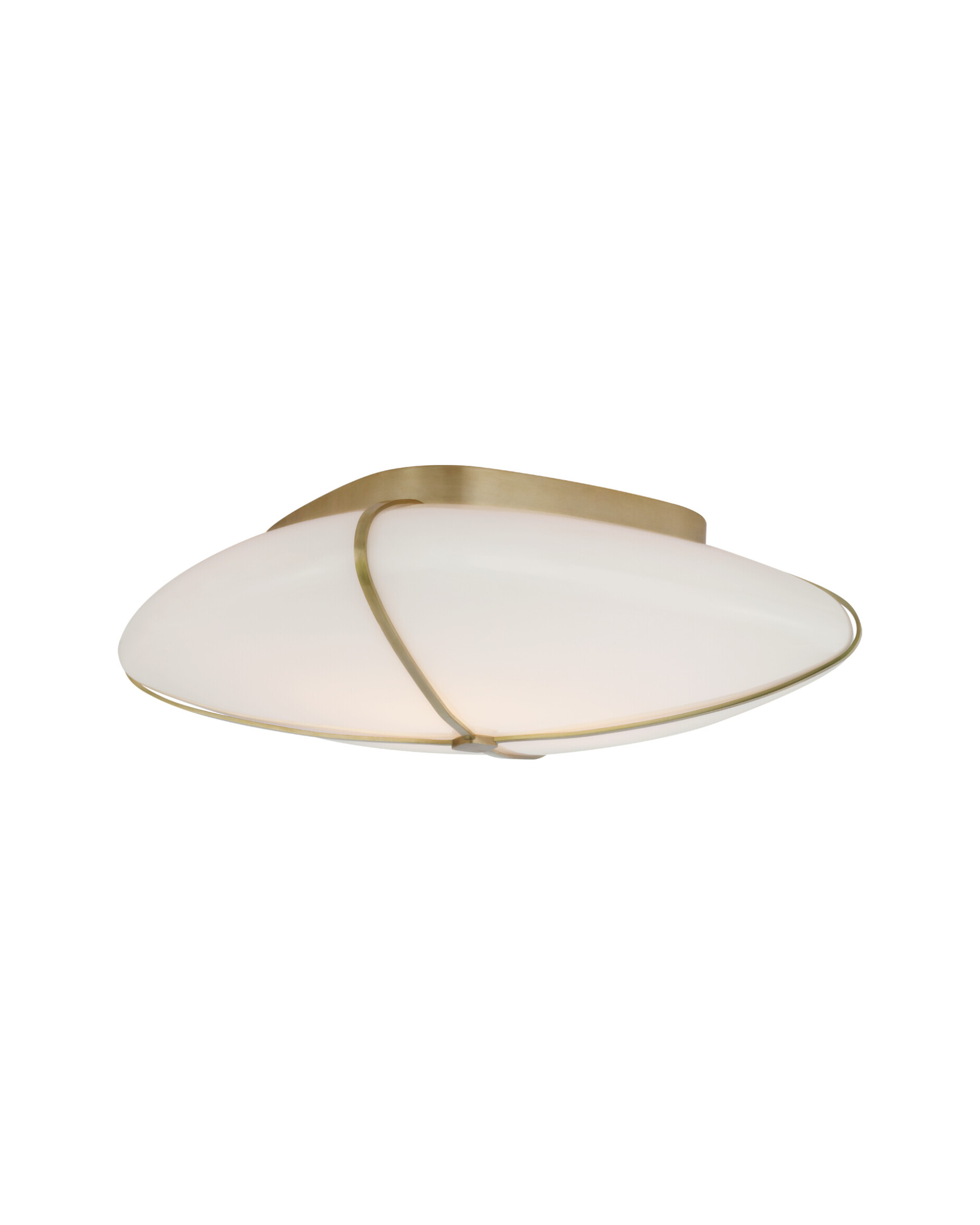 Fondant 14" Flush Mount Brass