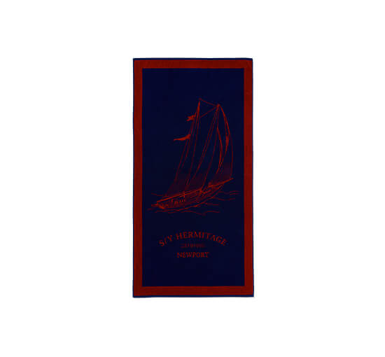 null - Hermitage Beach Towel Blue/Red