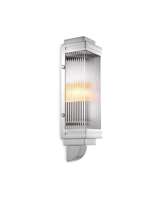 Bassett vägglampa nickel