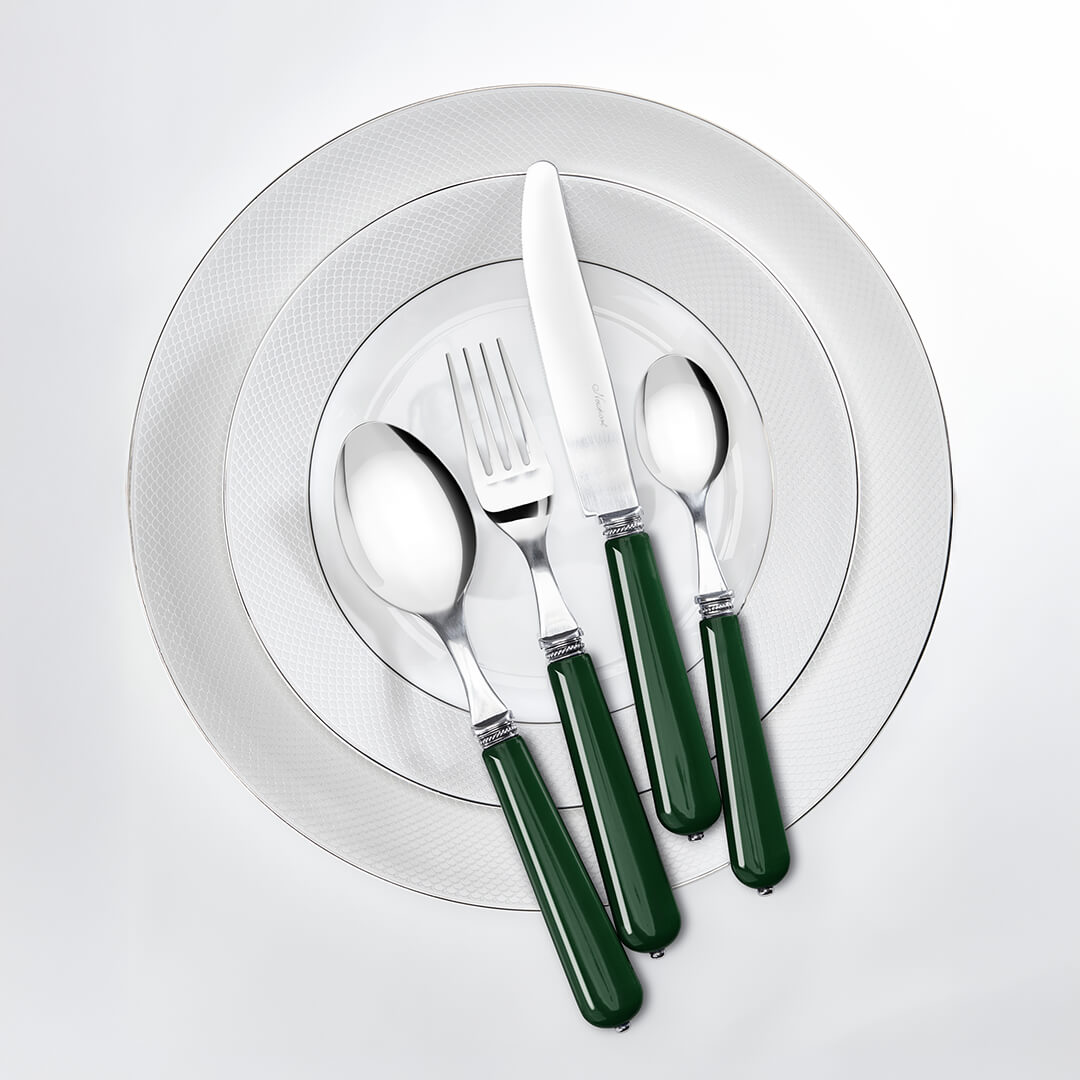 Newport Classic Green Cutlery Set 24 pcs