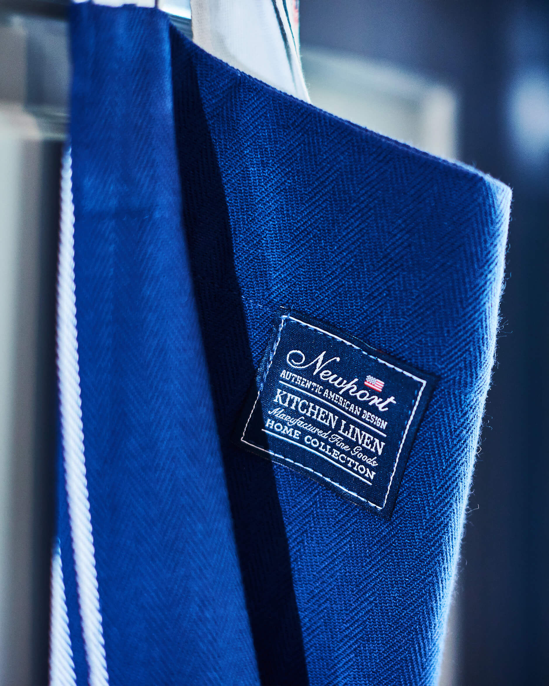 Provence förkläde blå/vit