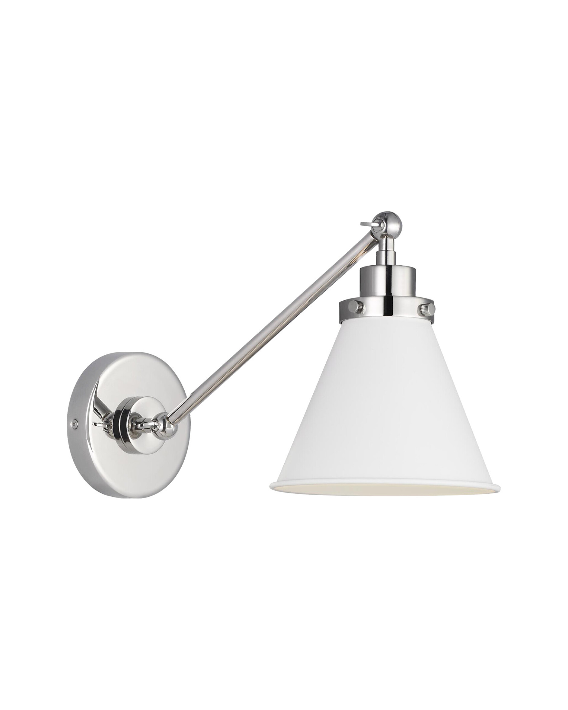 Wellfleet vägglampa vit/nickel