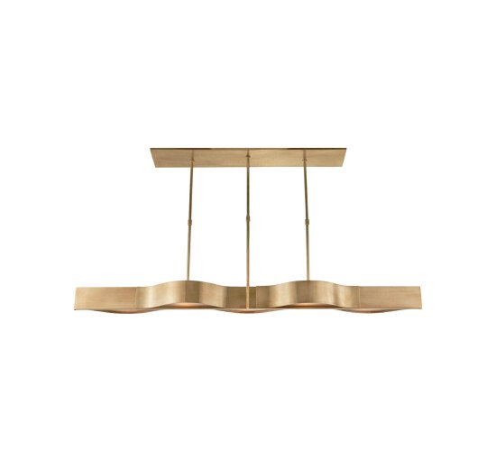 null - Avant Large Linear Pendant Antique-Burnished Brass