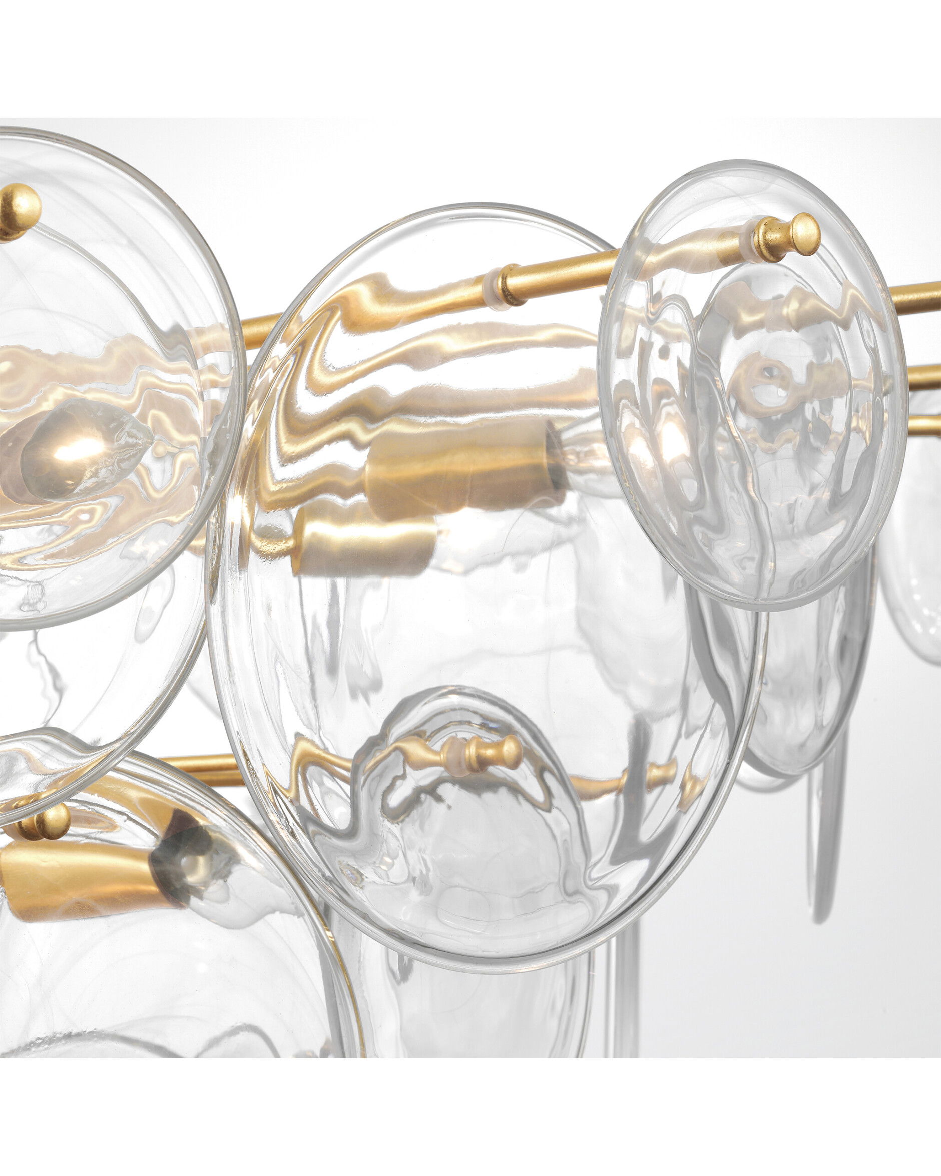 Loire takkrona guld/klarglas XL