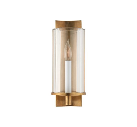 Antique Brass - Deauville Single Sconce Polished Nickel
