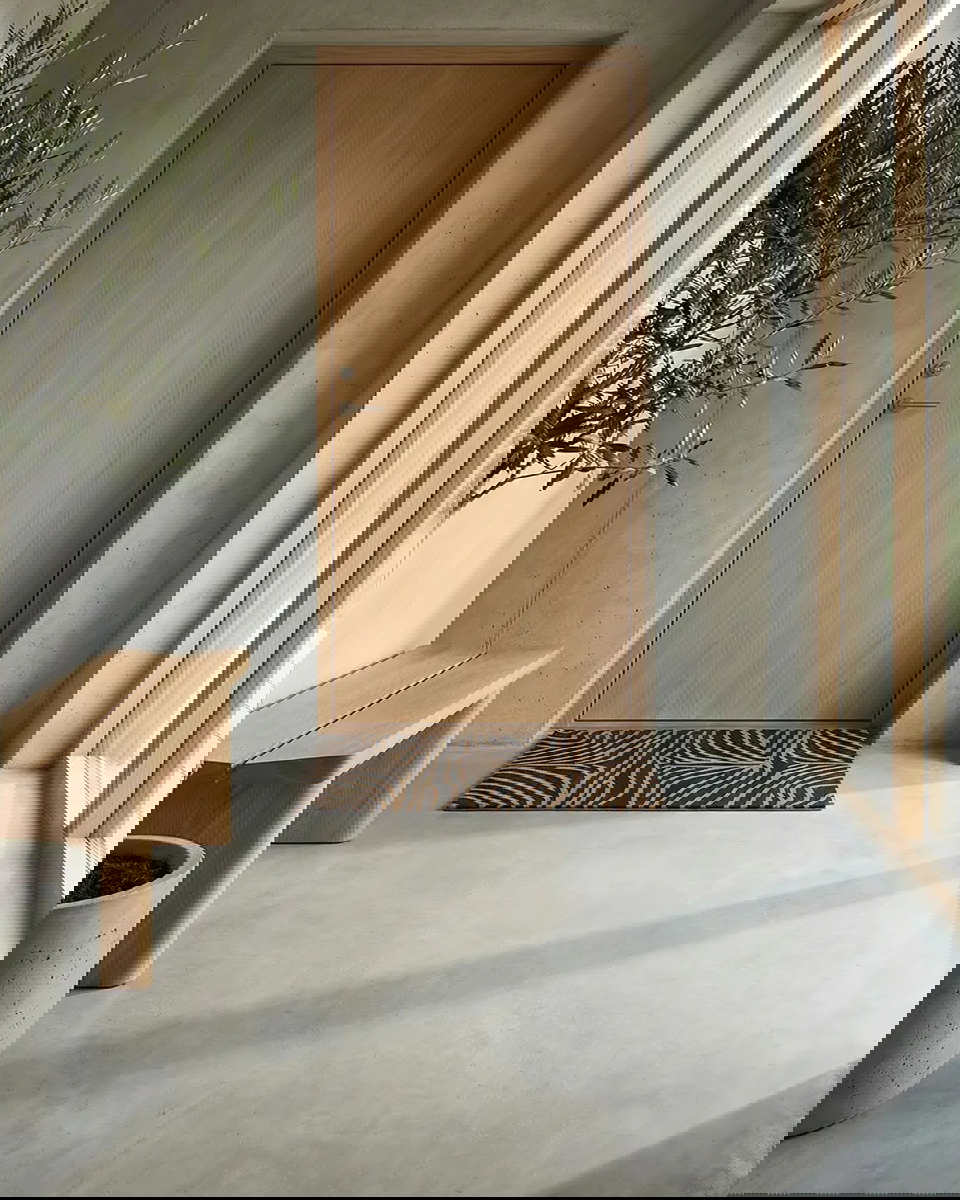 Zebra Doormat charcoal