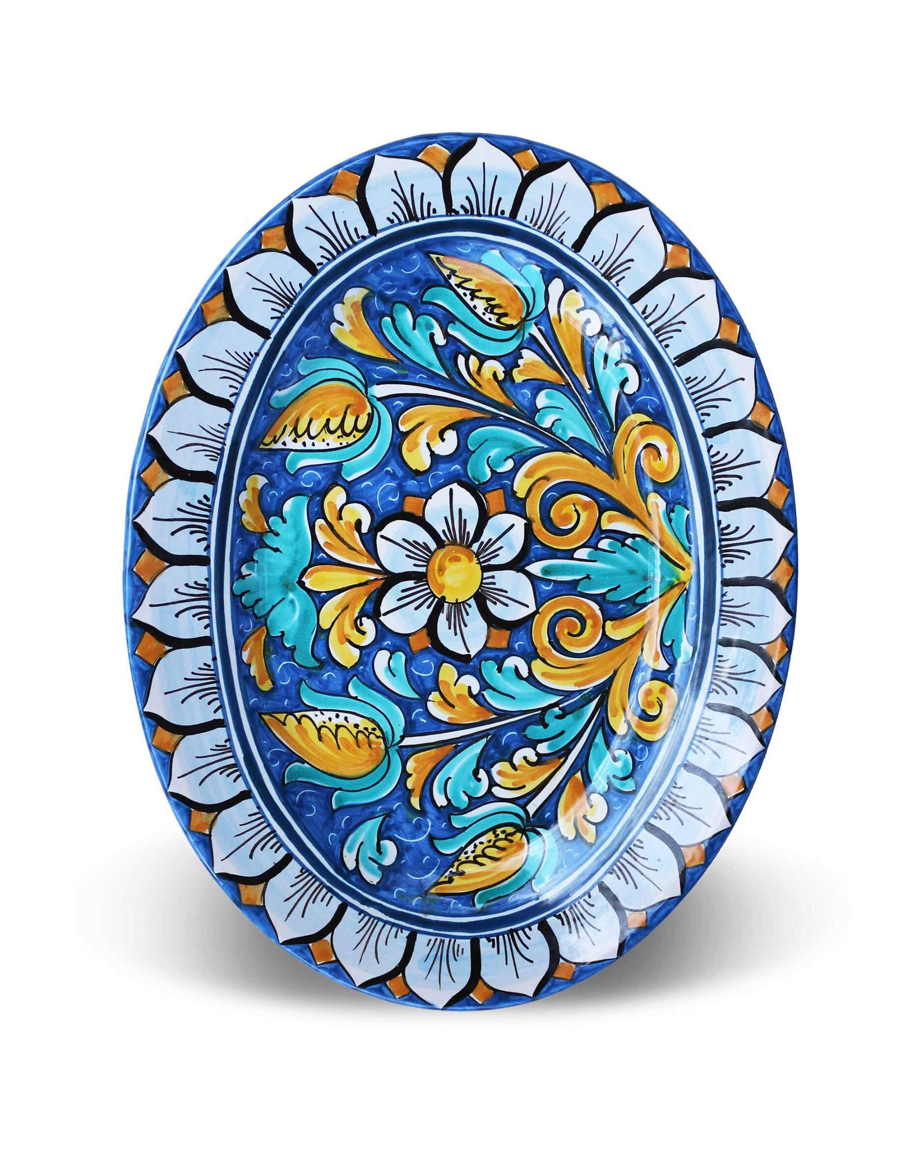 Polam serveringsfat blå