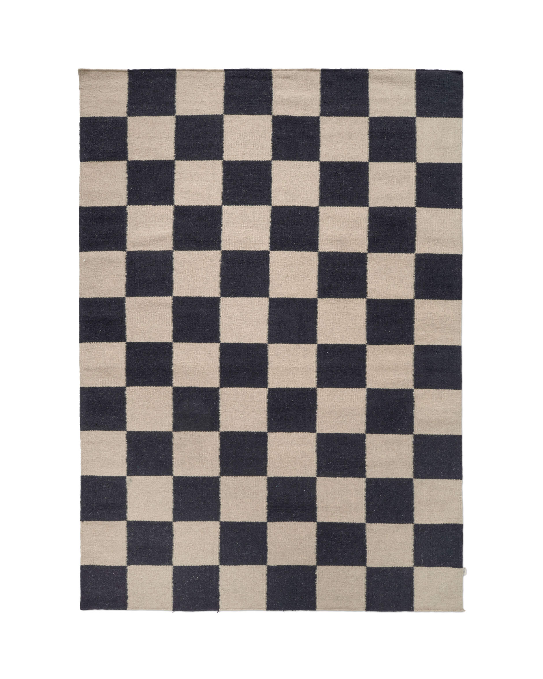 Square teppich schwarz/natur