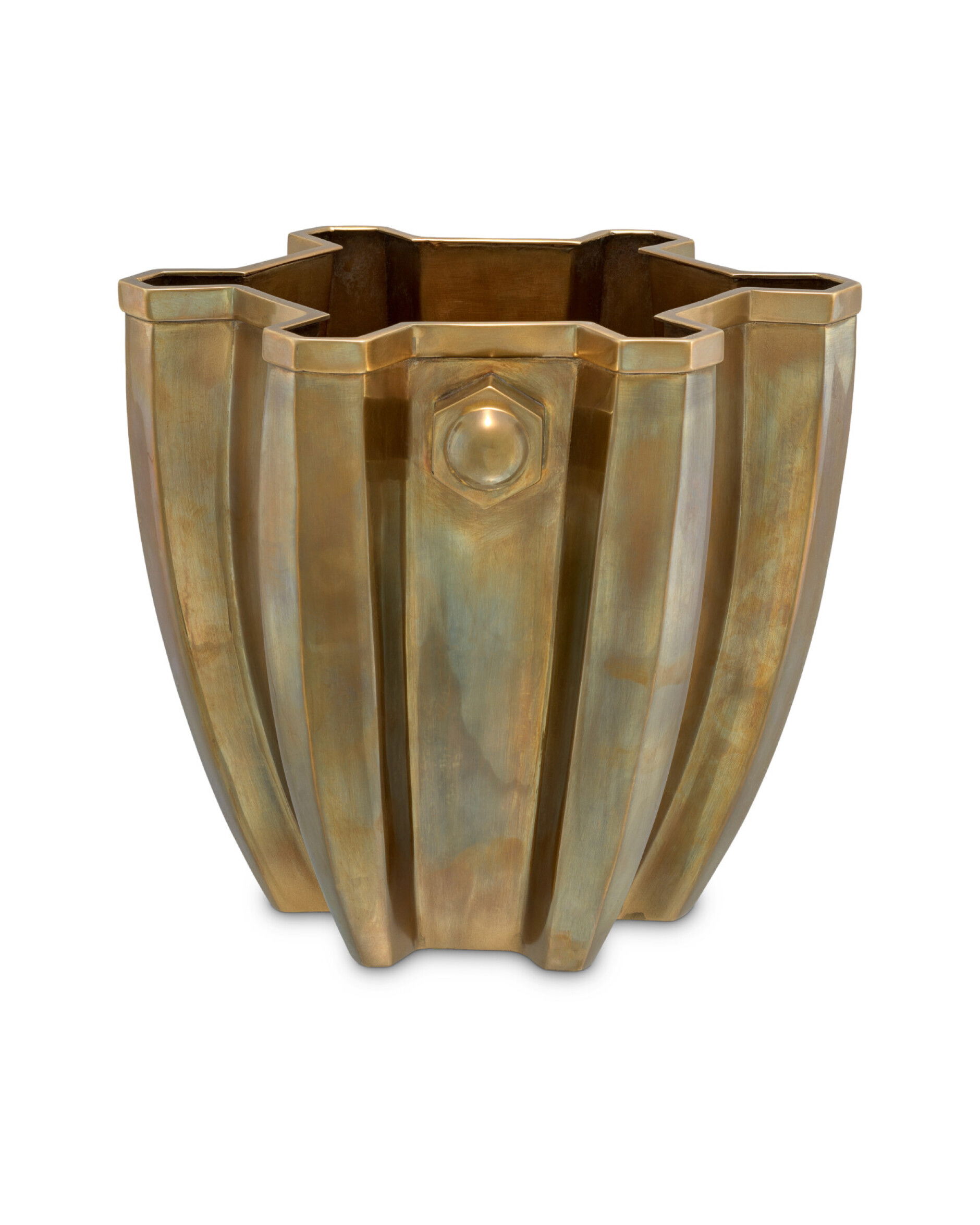 Napoli brass wine cooler