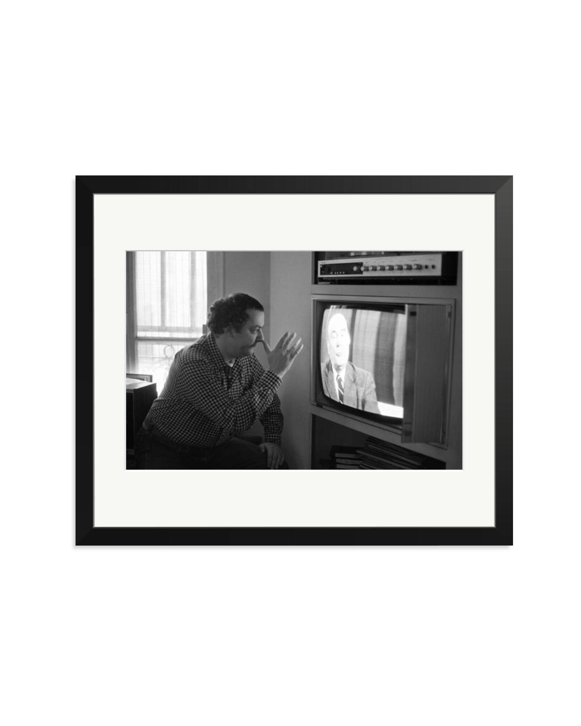 Coluche and Mitterrand Black / Large