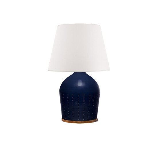 Blue - Halifax Table Lamp Black