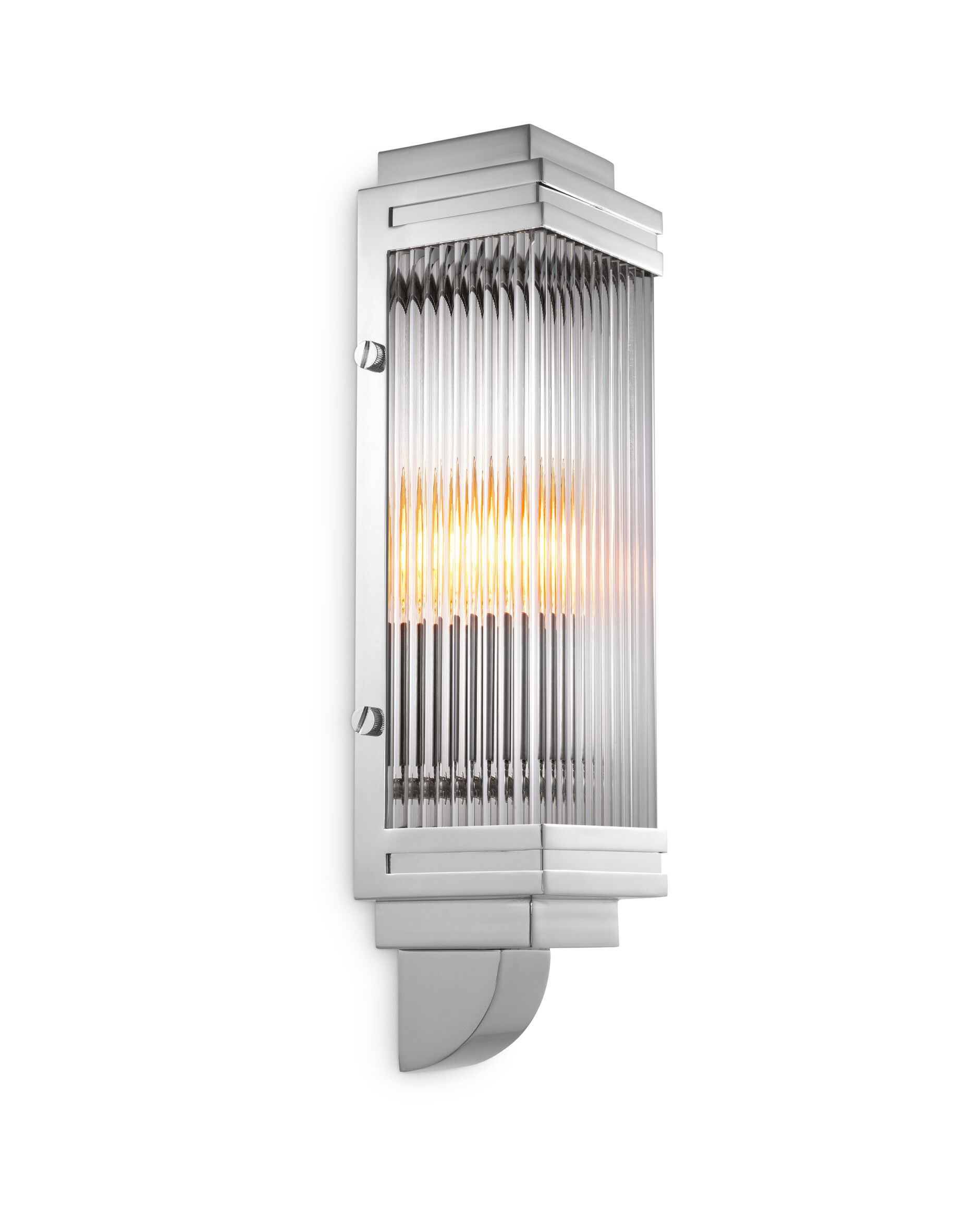 Bassett vägglampa nickel