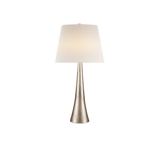 null - Dover Table Lamp Burnished Silver Leaf